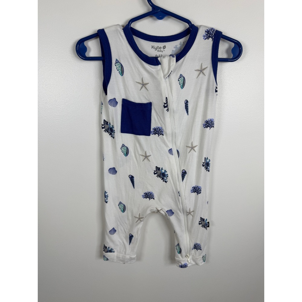 Kyte Baby Sleeveless Romper Seashell 6-12 Months